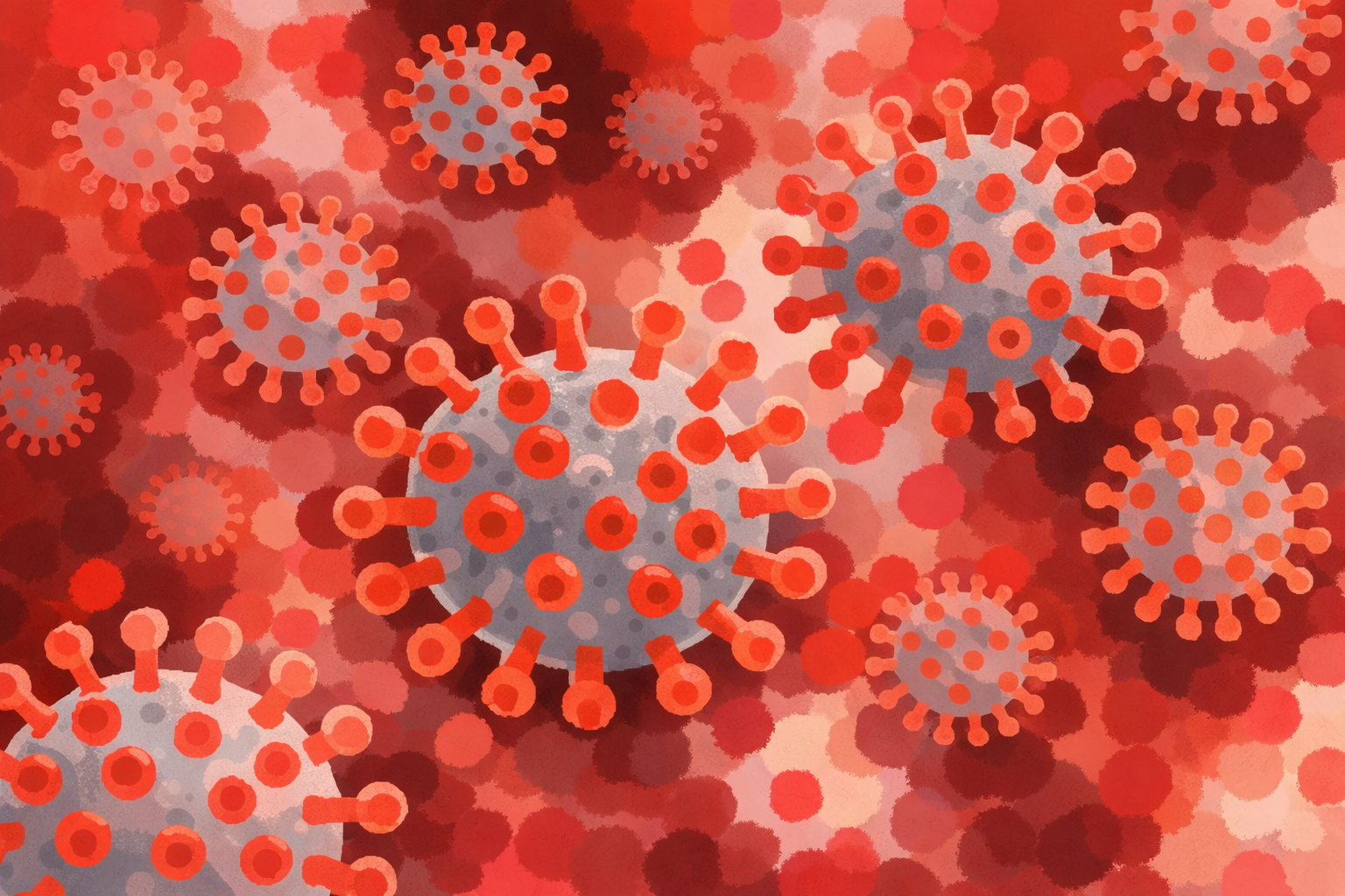 Ursachen von Post-Covid und Auswirkungen auf die Lunge verstehen Schematische Darstellung des Coronavirus – Ursache für Langzeitfolgen wie Post-Covid.