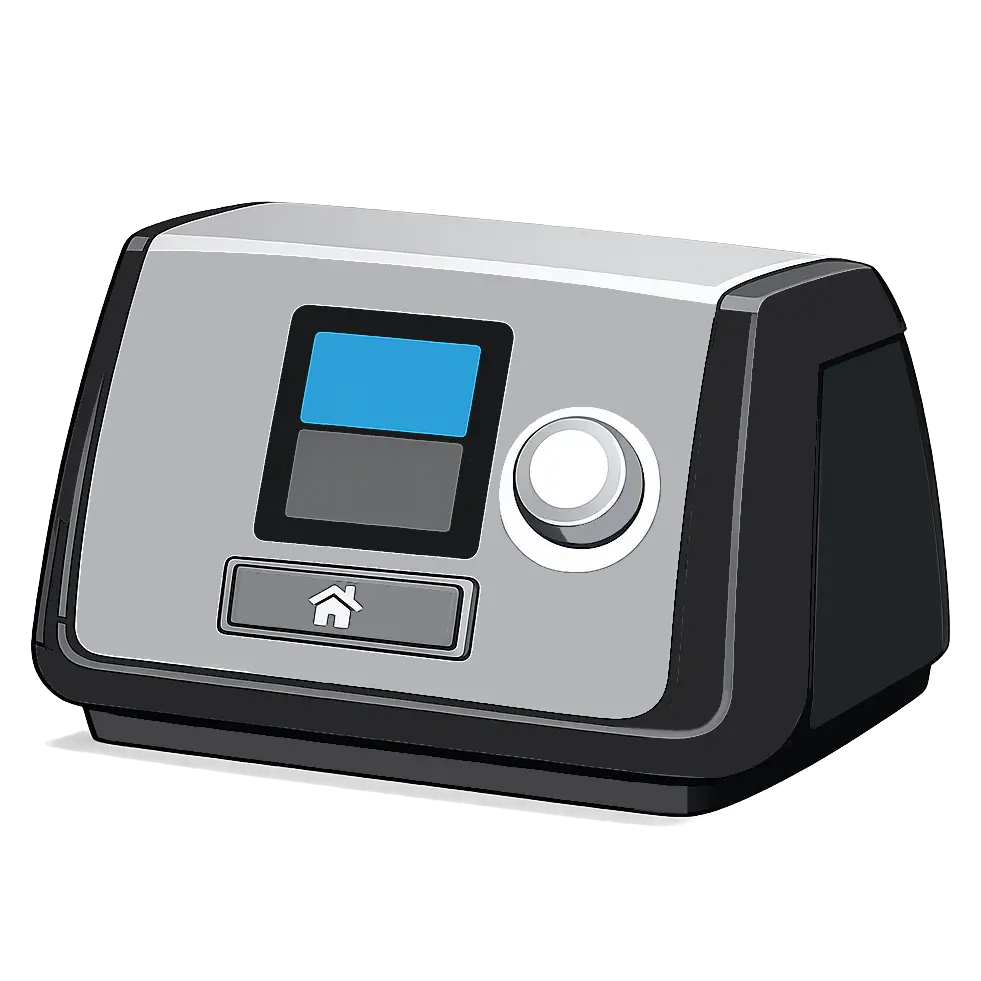 Das Beatmungsgerät ResMed Lumis zur nicht-invasiven Ventilation bei chronischer Ateminsuffizienz.