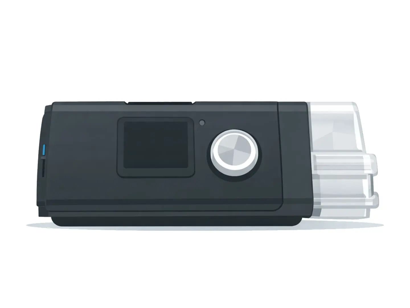 ResMed AirSense 10 mit Display und Befeuchterkammer ResMed AirSense 10 in Frontansicht